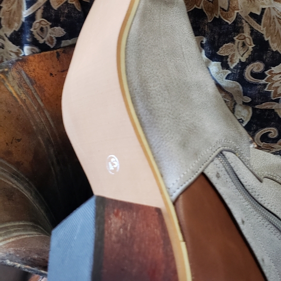 Yaoye Women's Sz 43 - Grey/Brown leather calf boots NIP - #41-T💛 - Picture 7 of 11